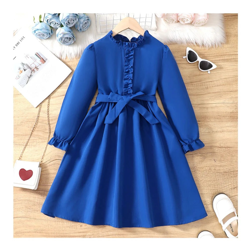 Girls elegant long sleeve vintage dress FSH