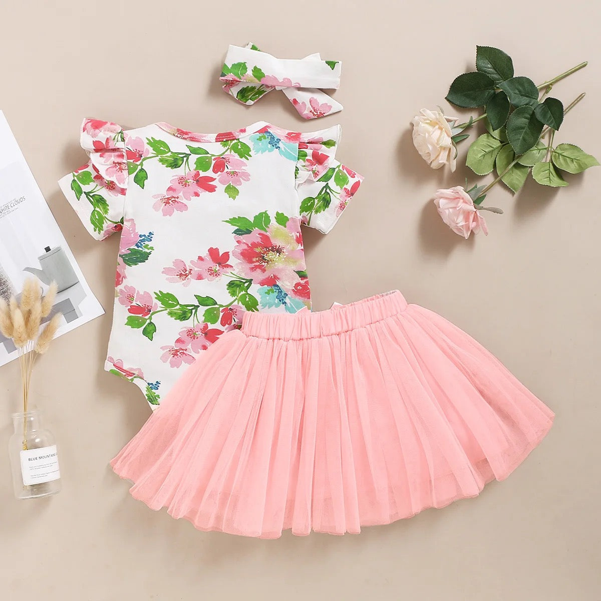 Infant girls 3 pc skirt set