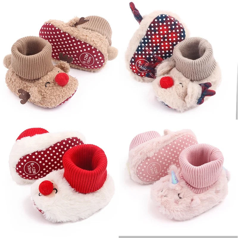 Infants Christmas crib cotton boots SHO