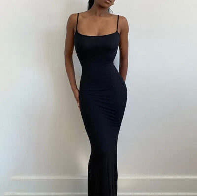 Women slim fit long fishtail skirt maxi dress