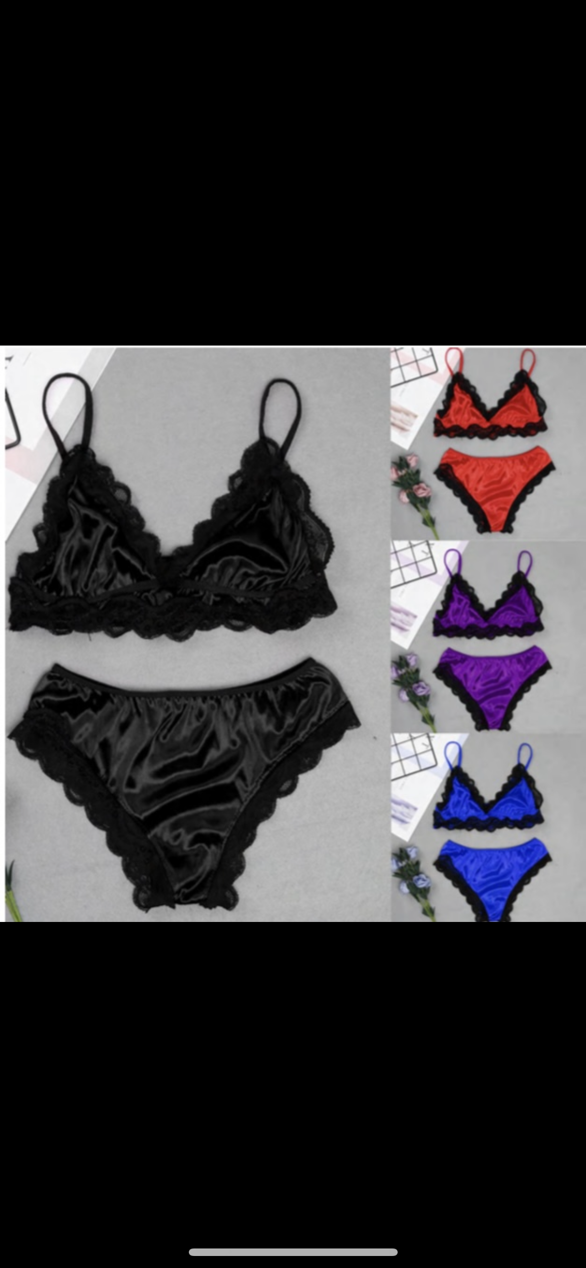 2 piece lace bra and panty lingerie set