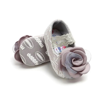 Infants cotton flower lace dress shoes SHO