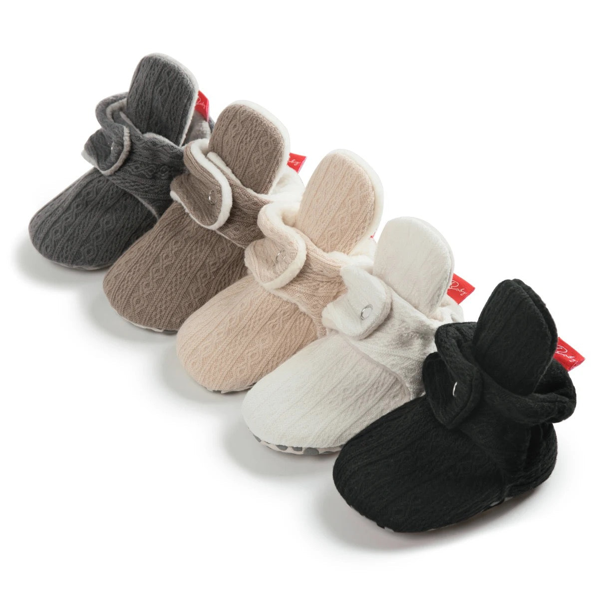 Infants winter knitted cotton booties SHO