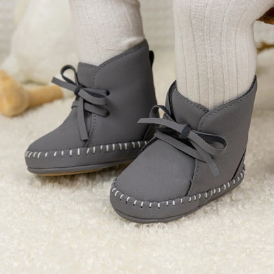 Infants leather anti slip boots