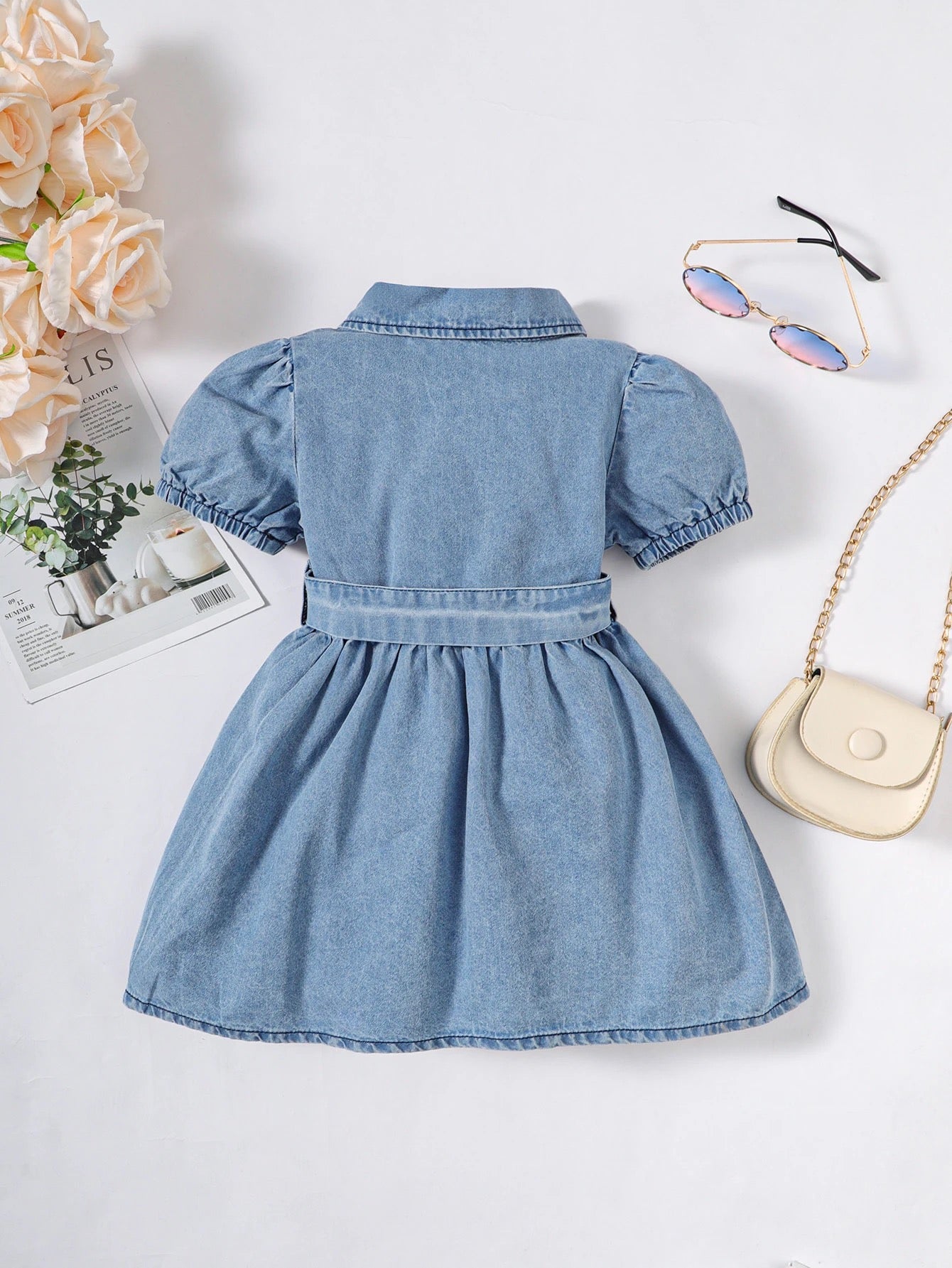 Girls blue jeans dress FSH