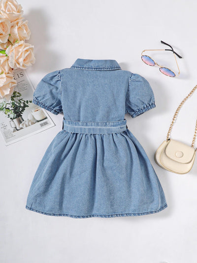 Girls blue jeans dress FSH