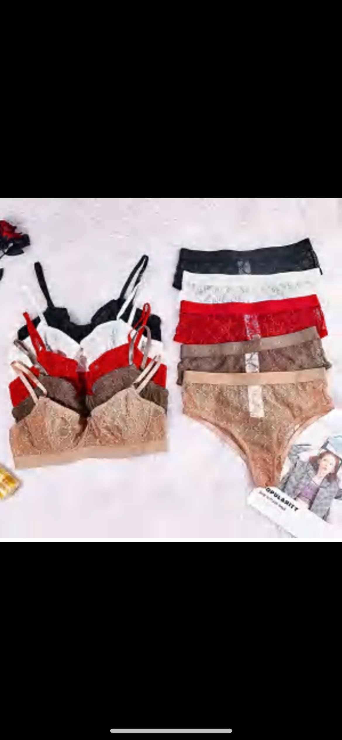 Two piece panty and bra set