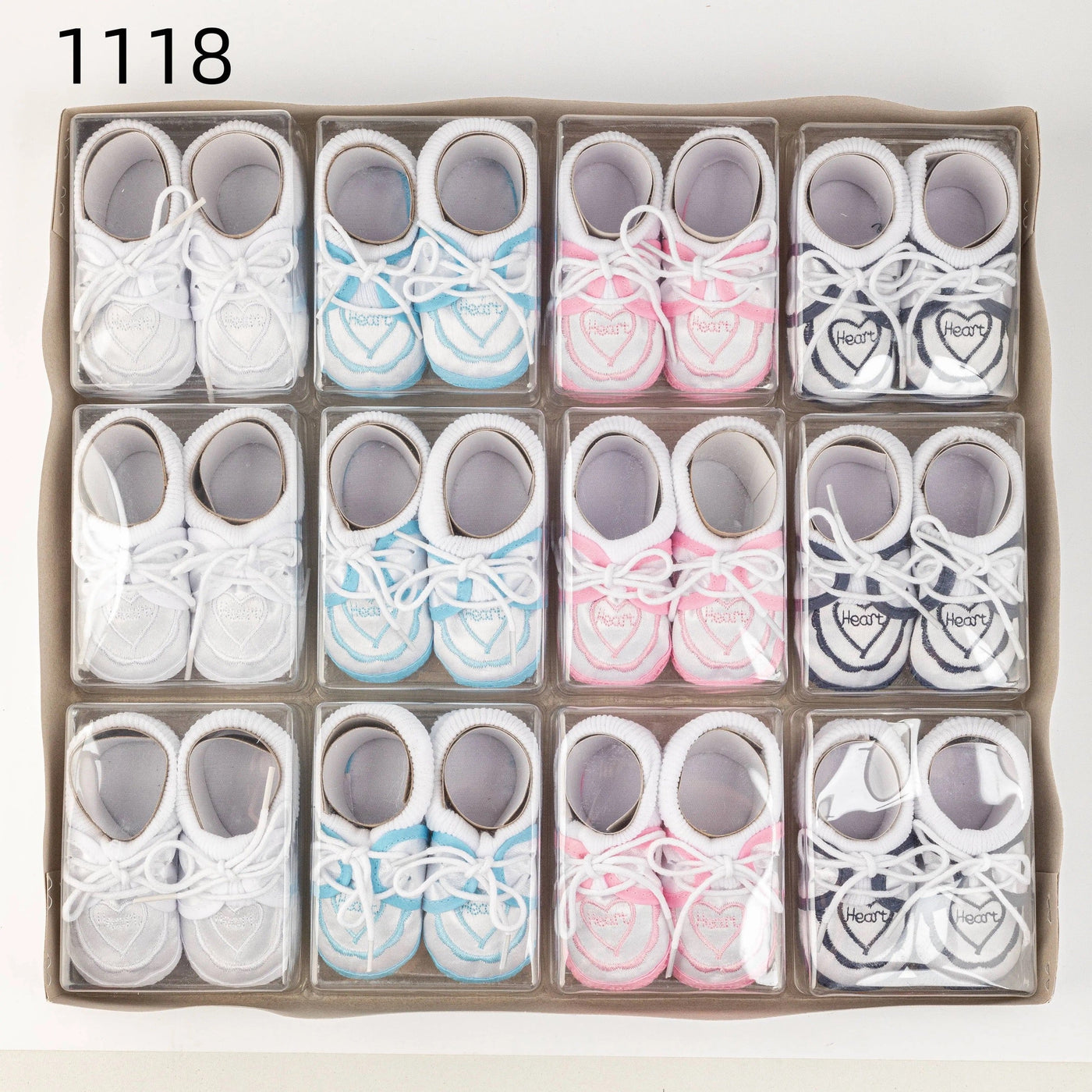 Newborn 12 pair baby shoes in a box anti slip