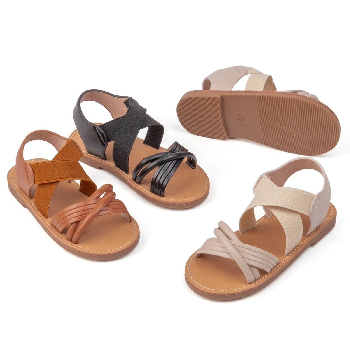 Elegant cross strap sandals SHO
