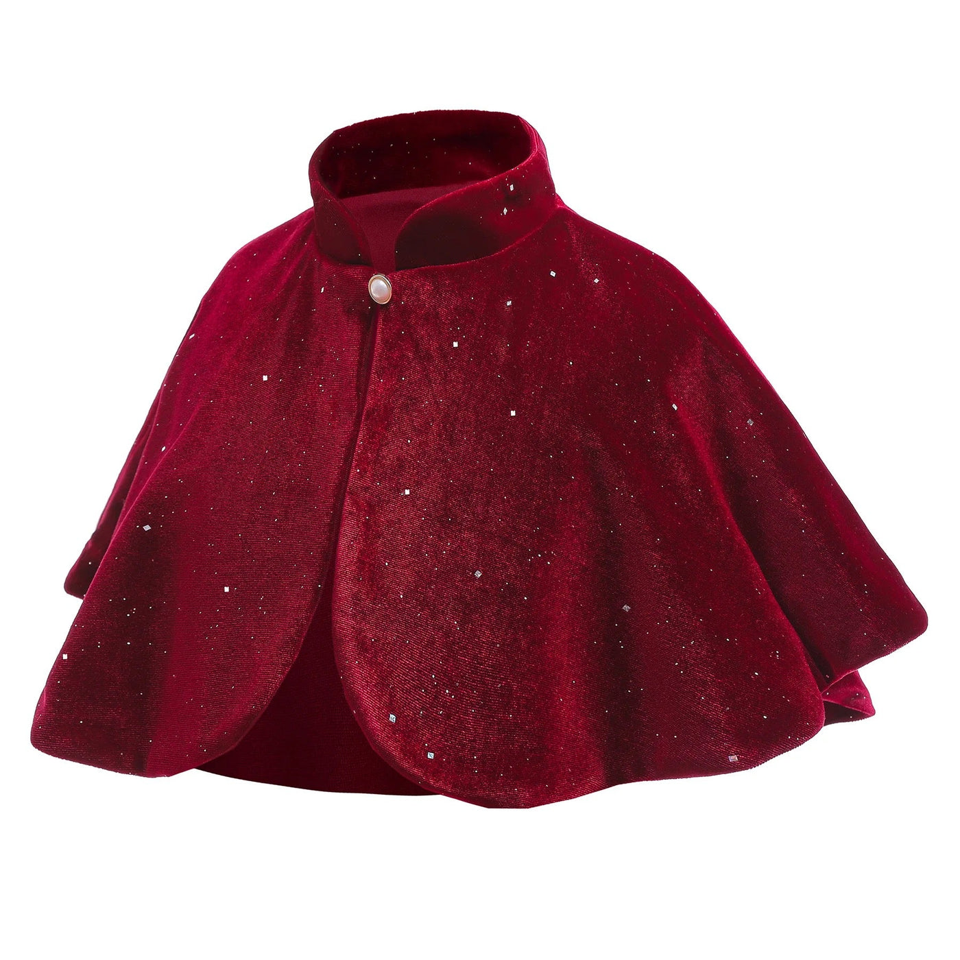 Girls red velvet shawl FSH