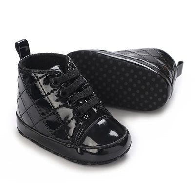 Infants black and  mirror sneakers SHO