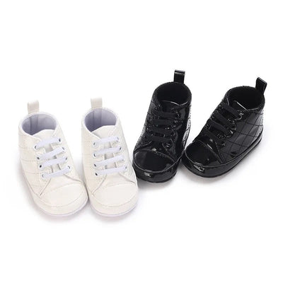 Infants black and  mirror sneakers SHO