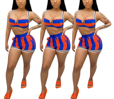 Women 2 piece short set tracksuit