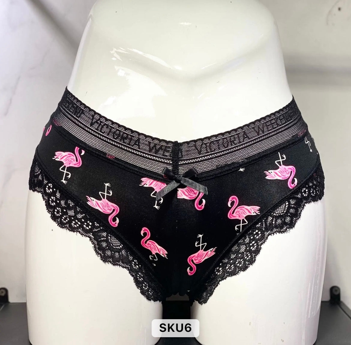 High-End Fashion Women's Sexy Lace Hot Pants Women's Bow Printed panties