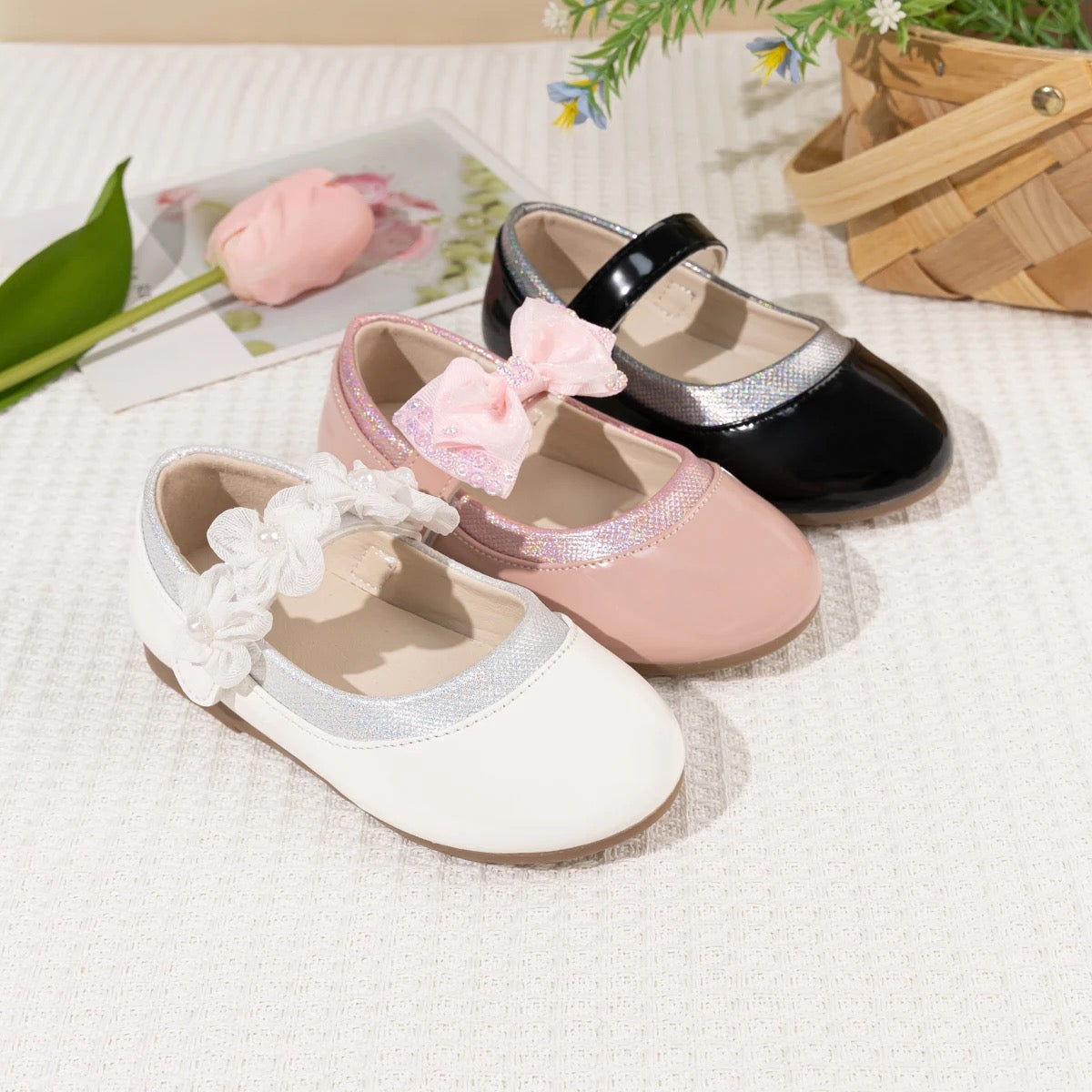 Girls flower design flats SHO