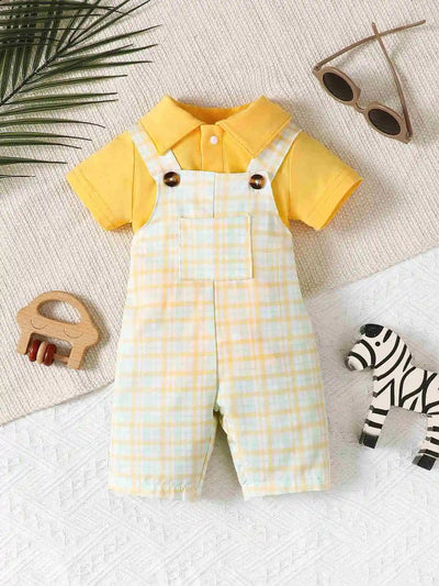 Infant boys short sleeve 100% cotton polo style shirt