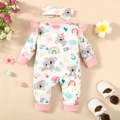 2 pc romper set for infant girls FSH