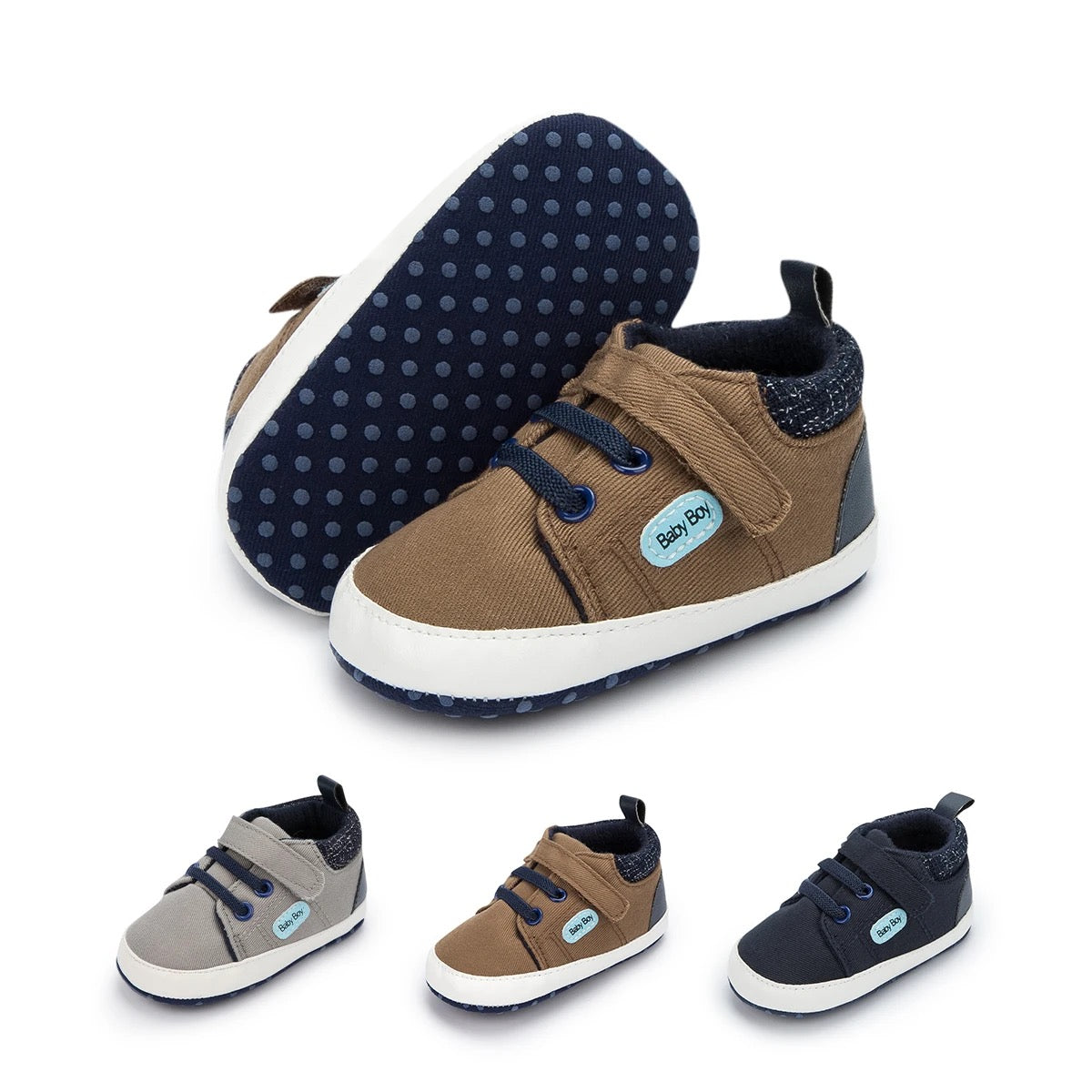 Infant boys cotton soft sole sneakers SHO