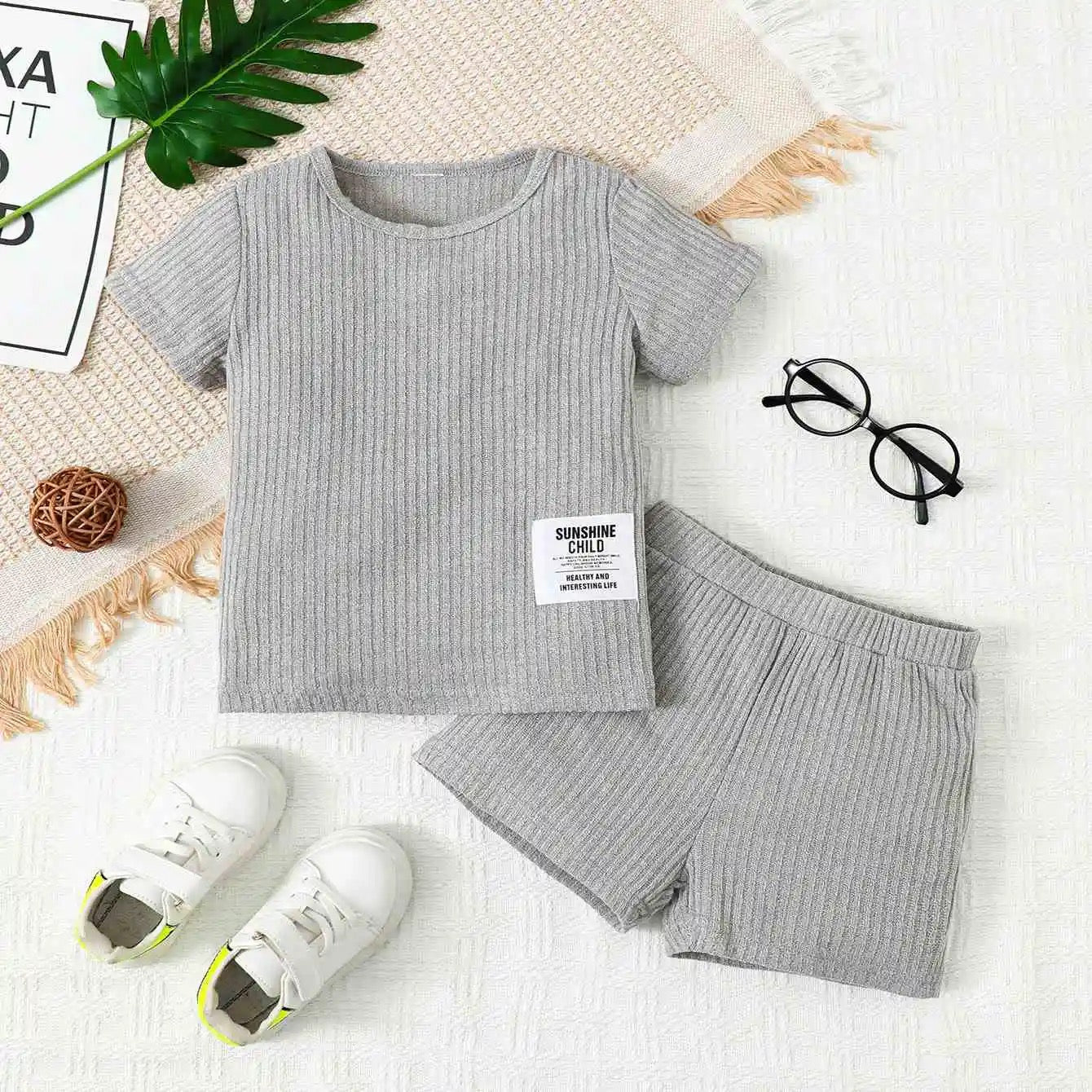 Kids summer casual shorts set 2 pc