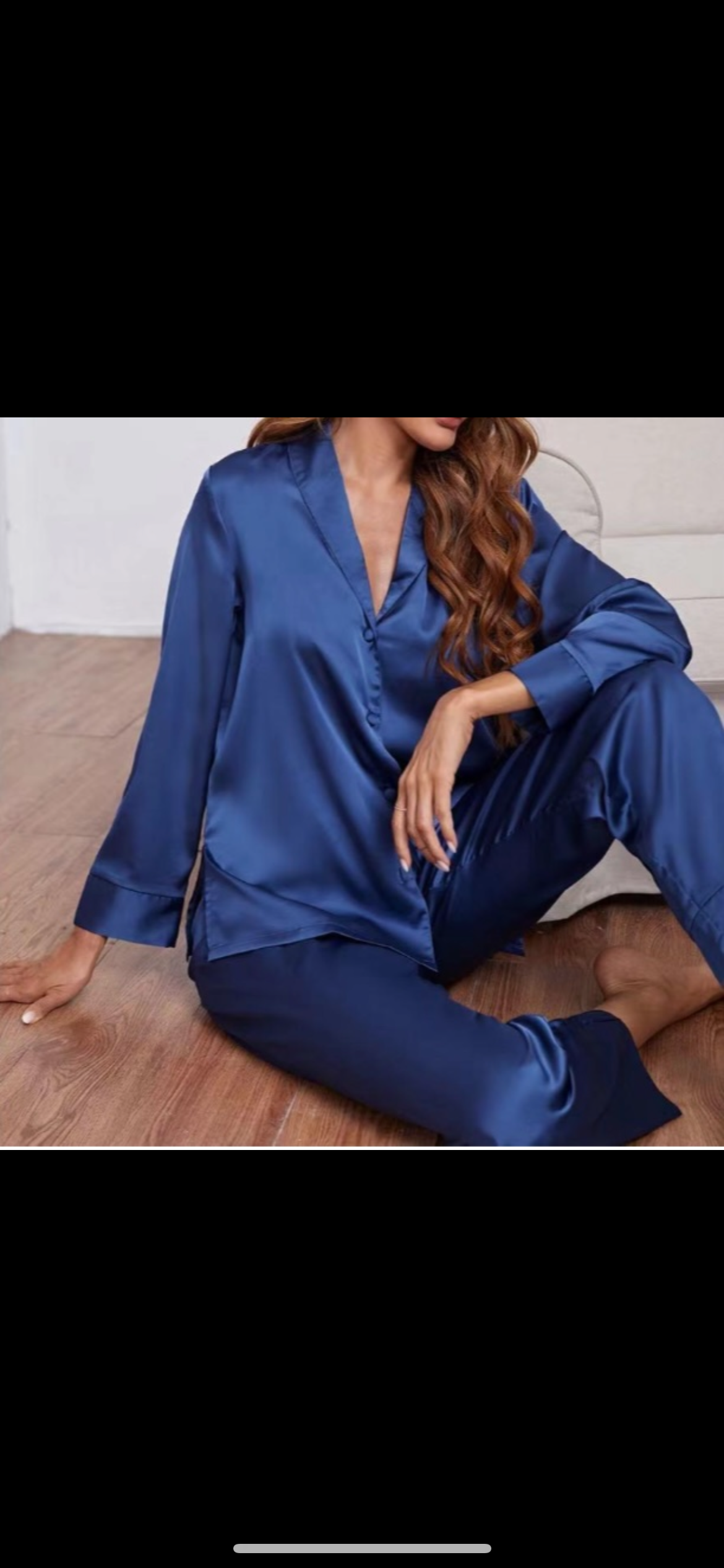 Two piece pajama silk set