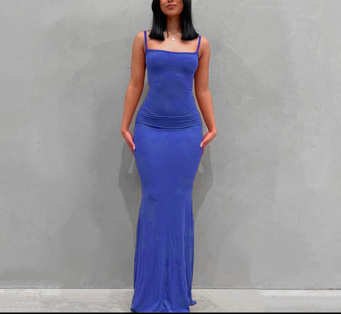 Women slim fit long fishtail skirt maxi dress