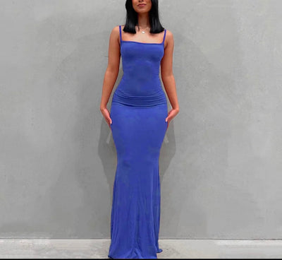 Women slim fit long fishtail skirt maxi dress