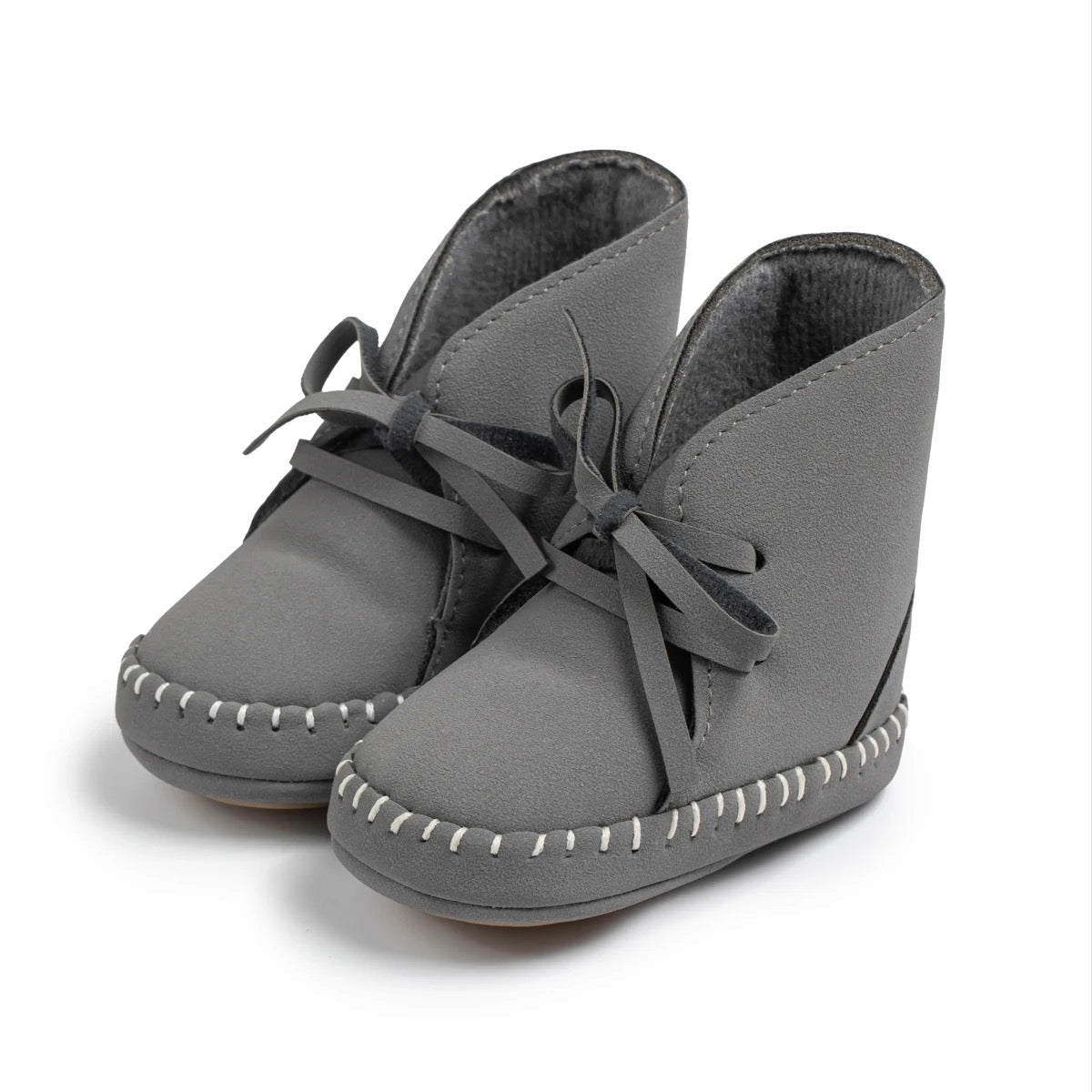 Infants leather anti slip boots