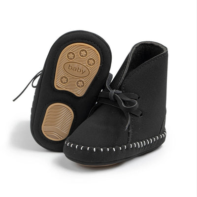 Infants leather anti slip boots