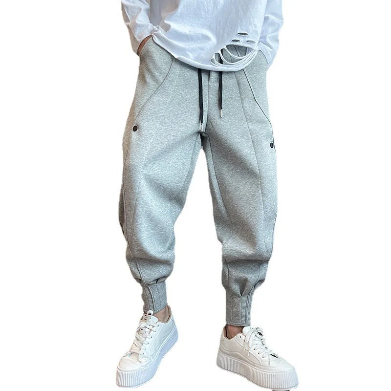 Men cotton outdoor wide leg sweatpants Yin