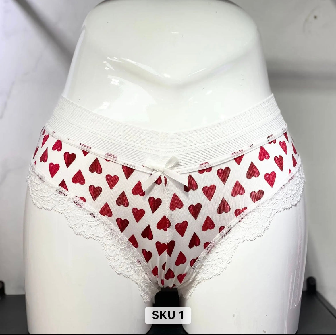 High-End Fashion Women's Sexy Lace Hot Pants Women's Bow Printed panties