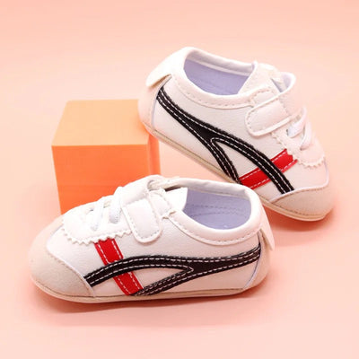 Striped accent baby first walking shoes sporty style SHO