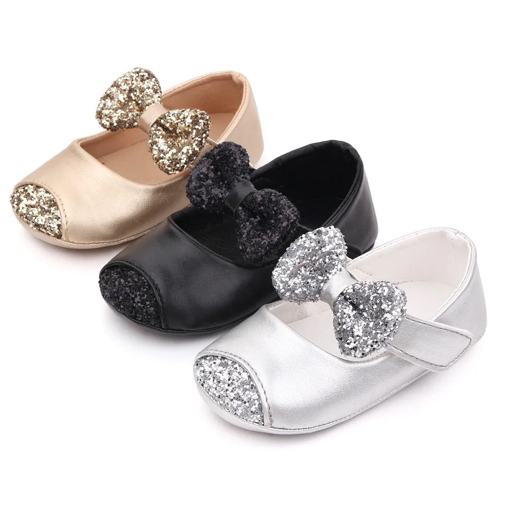 Infants glittery bow dress shoes SHO