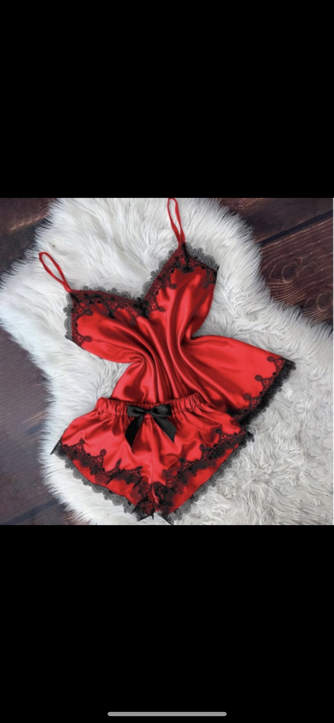 Wine red two piece lingerie pajama set