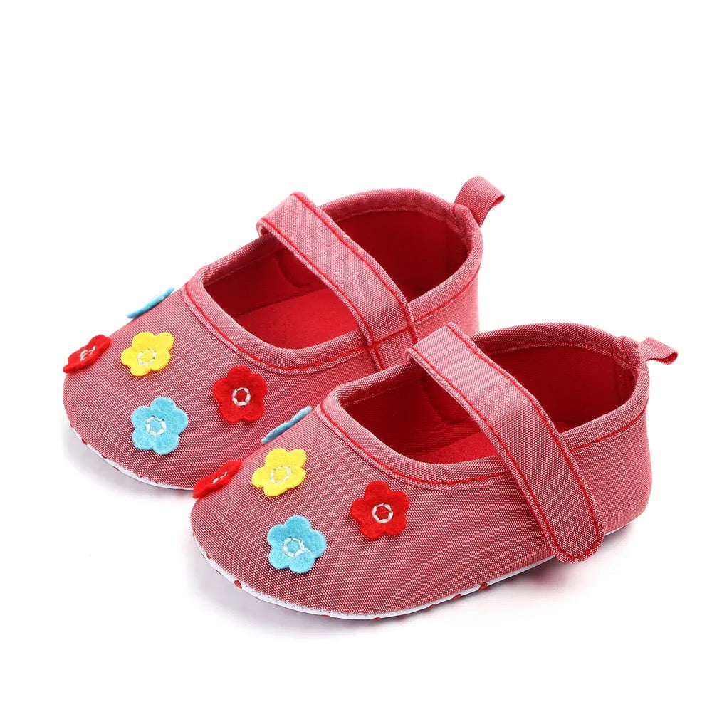 Infants floral print anti slip flats SHO