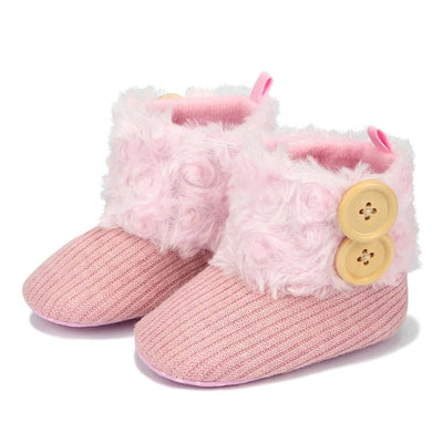 Infants winter warm wool ball soft sole boots SHO