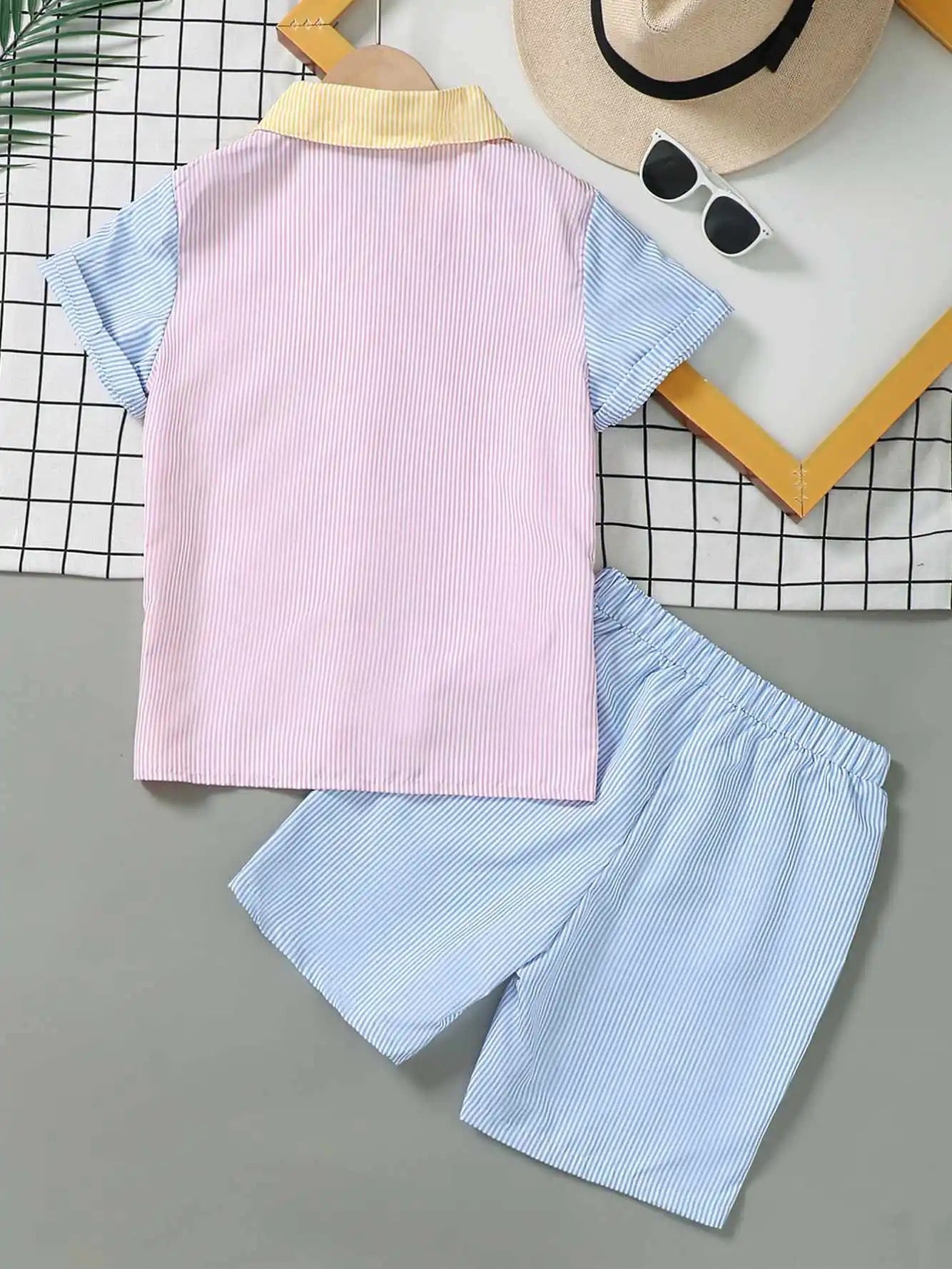Kids polo style 2 pc shorts set FSH