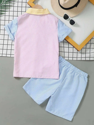 Kids polo style 2 pc shorts set FSH