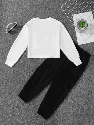 Kids long sleeve sweat pants set FSH