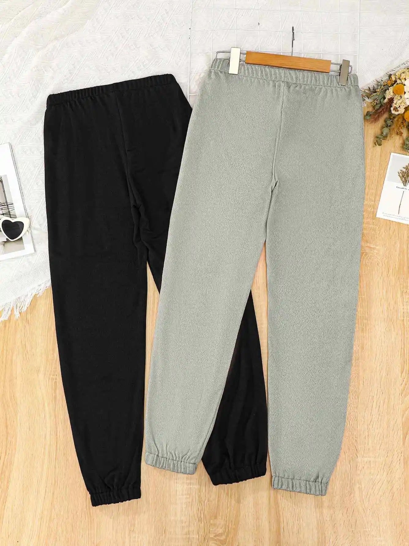 Girls cross waist wide leg sporty pants FSH