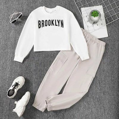 Kids long sleeve sweat pants set FSH