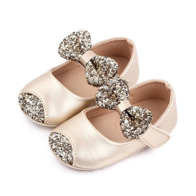 Infants glittery bow dress shoes SHO