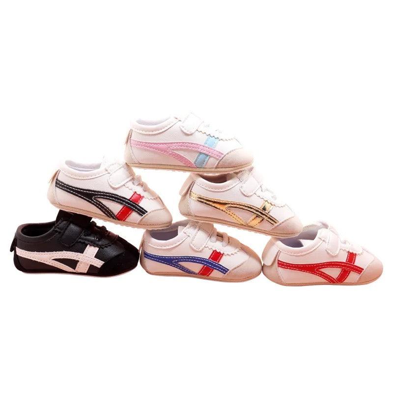 Striped accent baby first walking shoes sporty style SHO