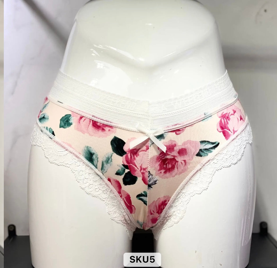 High-End Fashion Women's Sexy Lace Hot Pants Women's Bow Printed panties