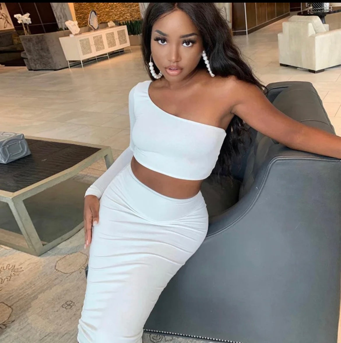 Women two piece skirt set