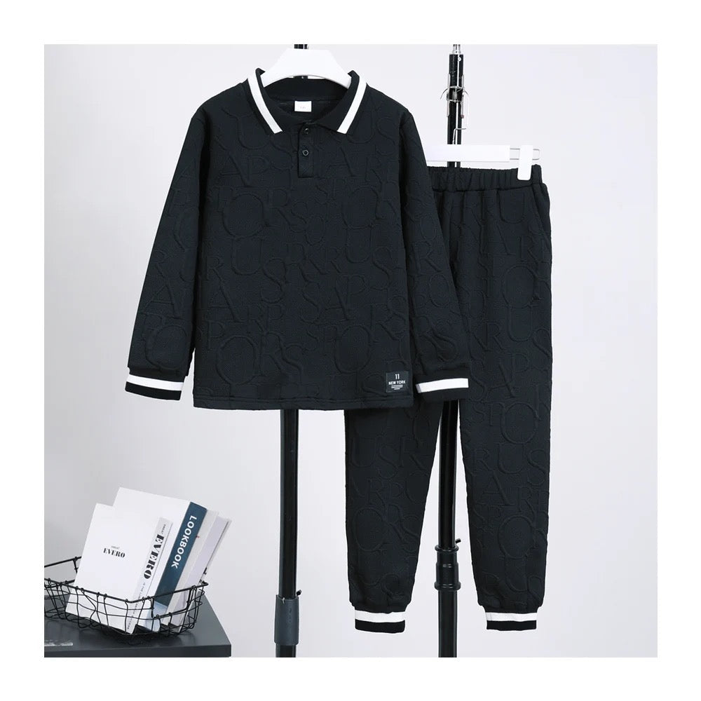 Boys casual polo type 2 pc set FSH