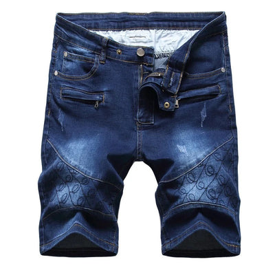 Men slim fit straight Jean shorts Yin