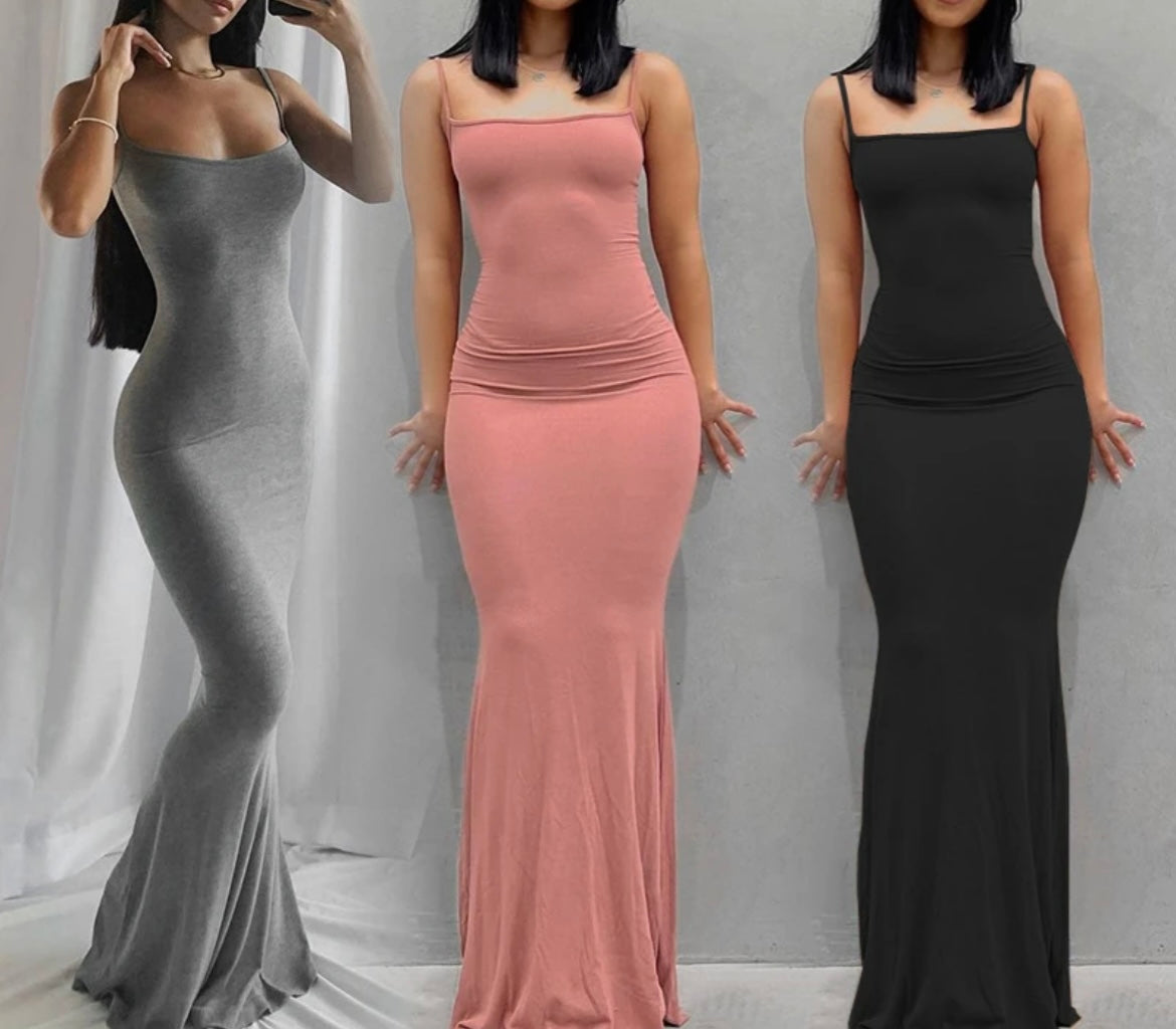Women slim fit long fishtail skirt maxi dress