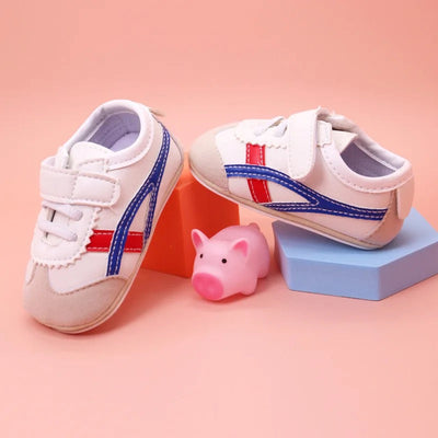Striped accent baby first walking shoes sporty style SHO
