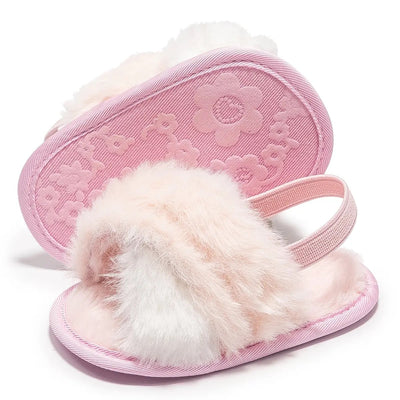 Infants cute & comfy furry slippers SHO