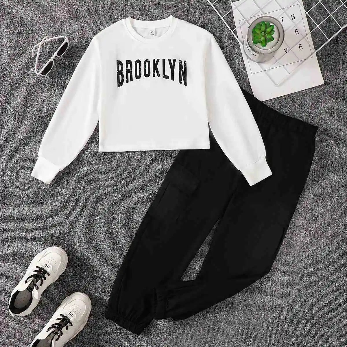 Kids long sleeve sweat pants set FSH